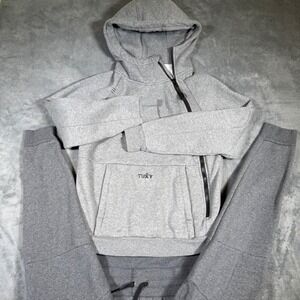 The Tuxy Suit One Piece Loungewear Hoodie Pants Mens M Gray Jumpsuit Athleisure